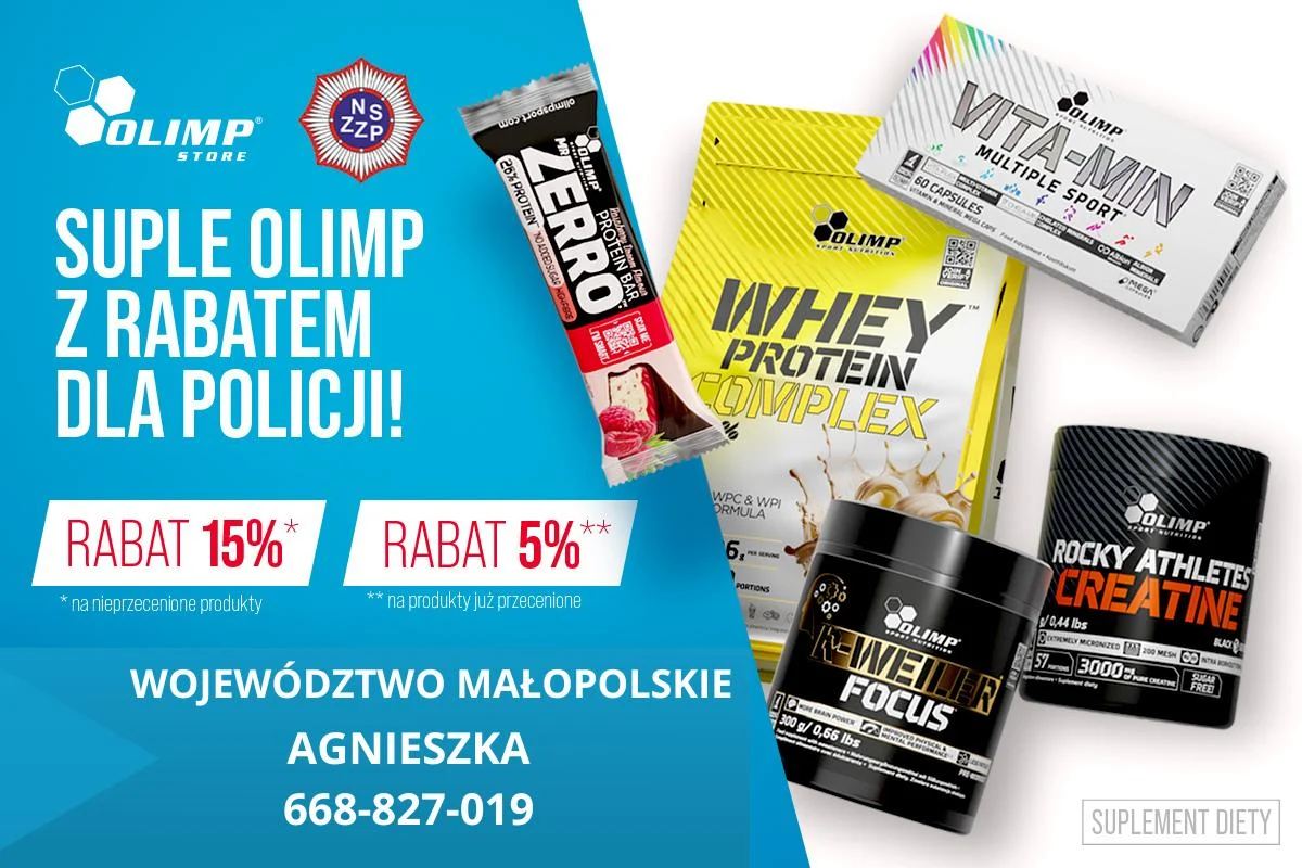 OLIMP dołącza do programu lojalnościowego NSZZ Policjantów woj. małopolskiego!